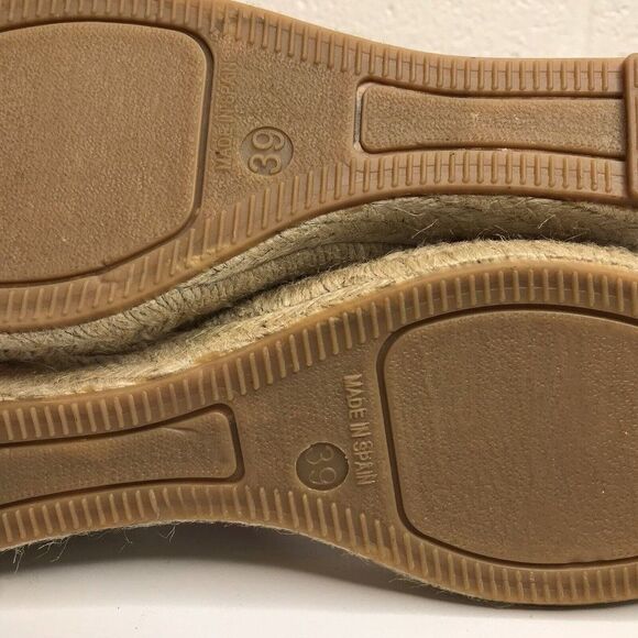 Carmen Saiz Anthropologie Womens Patent Leather Espadrille Wedge Sandals Size 39 - Picture 10 of 12